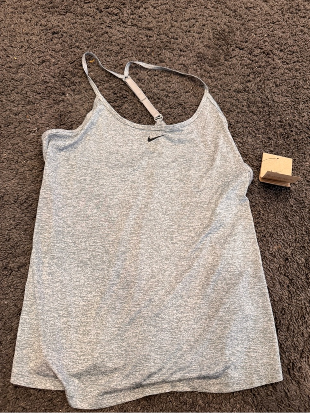 Nike Light Gray Heather Racerback Tank Top - Women's